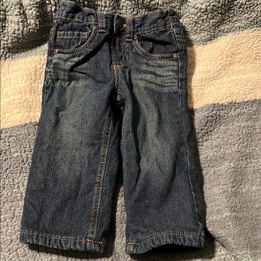 Healthtex Boys 18M Fleece Lined Jeans Warm Winter Denim Pants Toddler EUC